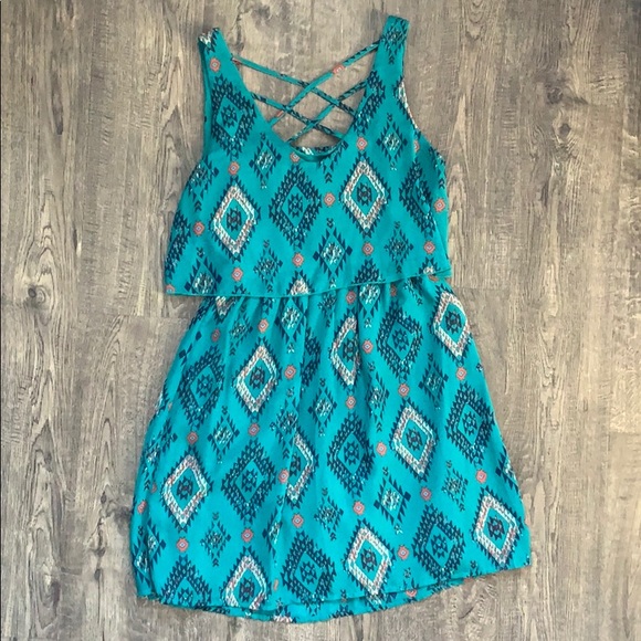 Speechless Aztec Pattern Sun Dress - Picture 2 of 3